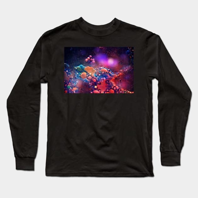 Oil Splash Long Sleeve T-Shirt by EviRadauscher